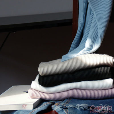 【新款坑條套頭日式針織T恤廠家直銷半高領優(yōu)雅氣質修身女士針織衫】長沙市開福區(qū)專衣服裝廠 - 產(chǎn)品庫